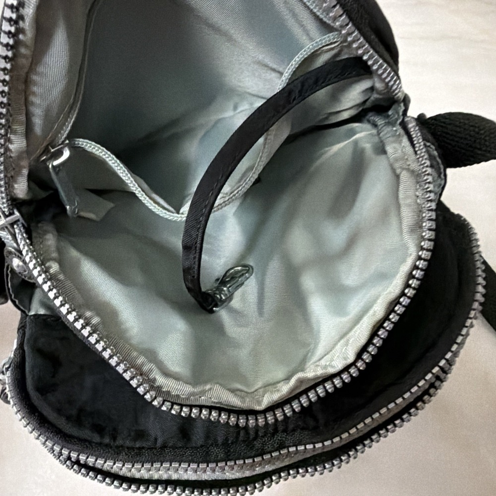 Kipling Black Nylon Shoulder Crossbody Zipper Pockets Travel‎ Vacation Everyday - Picture 6 of 10